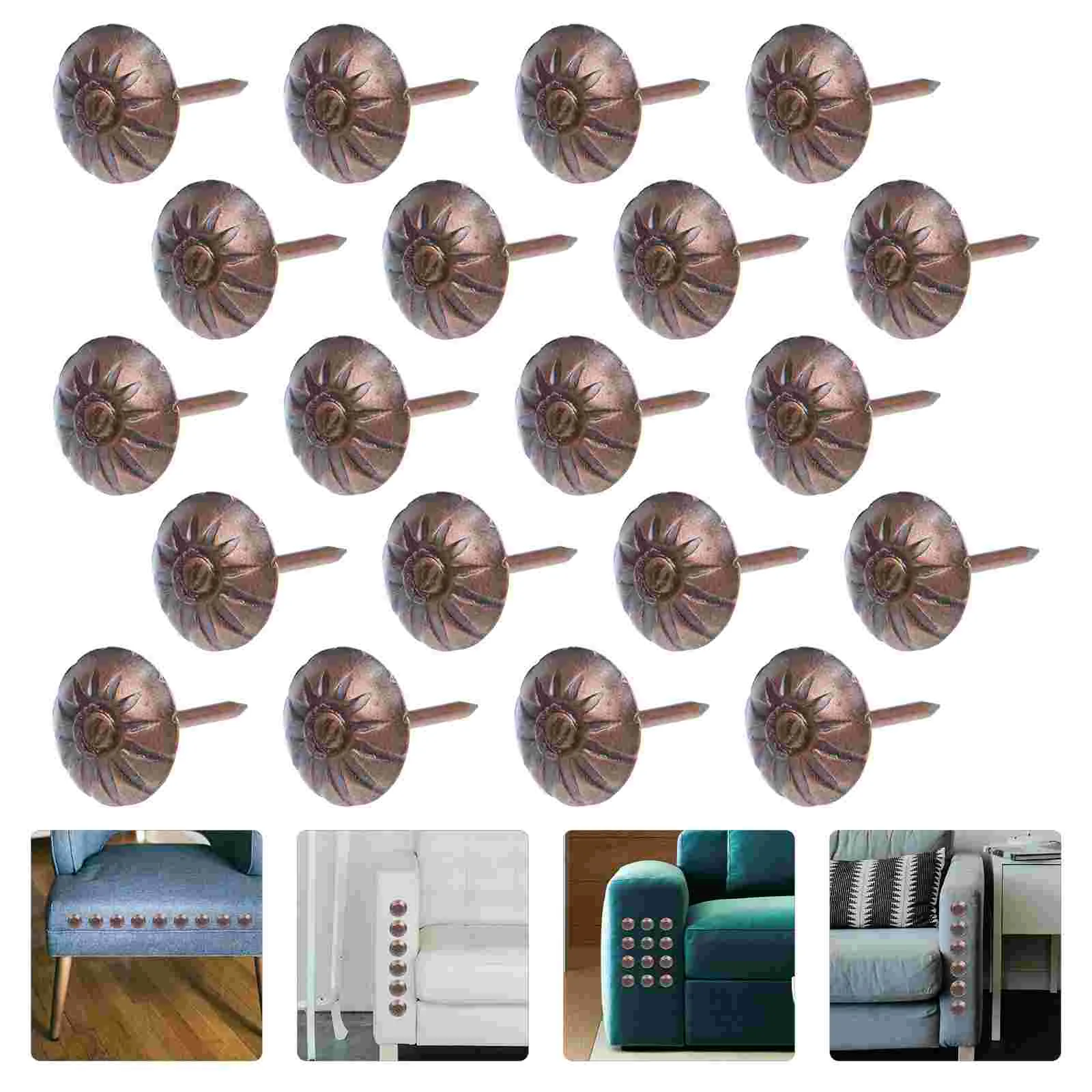 

500 Pcs Para Mujer Interior Upholstery Tacks Crafts Vintage Iron Nails DIY