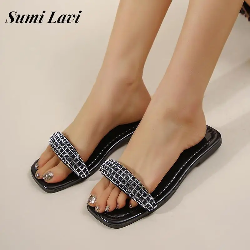 

Женские Летние Босоножки с открытым носком, сандалии на плоской подошве