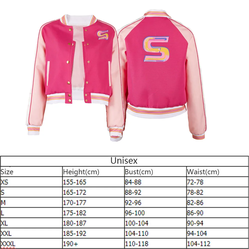 Маскировка для взрослых Сью Косплей женщин и мужчин розовое бейсбольное пальто