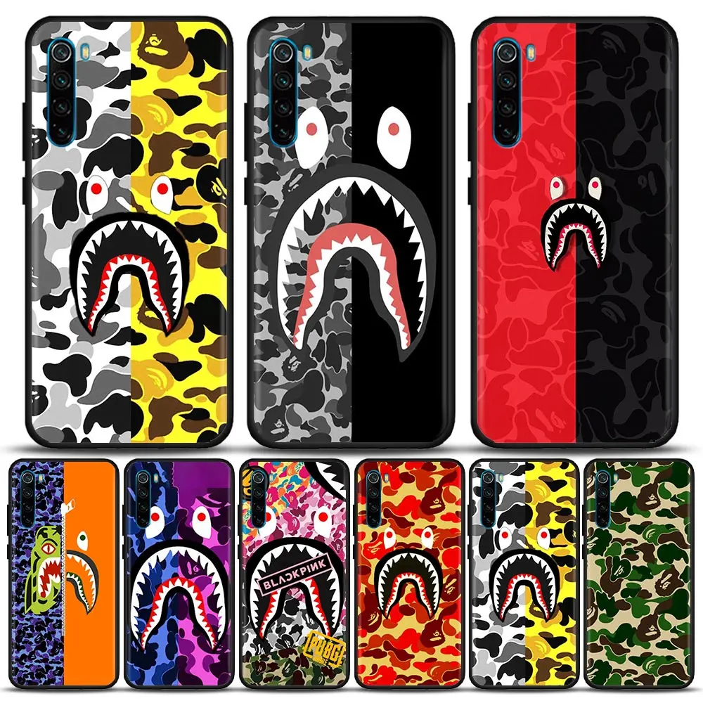 

Phone Case for Redmi 6 6A 7 7A 8 8A 9 9A 9C 9T 10 10C K40 K40S K50 Pro Plus Silicone Case Cover Ritch A-Bath-B-BAPE