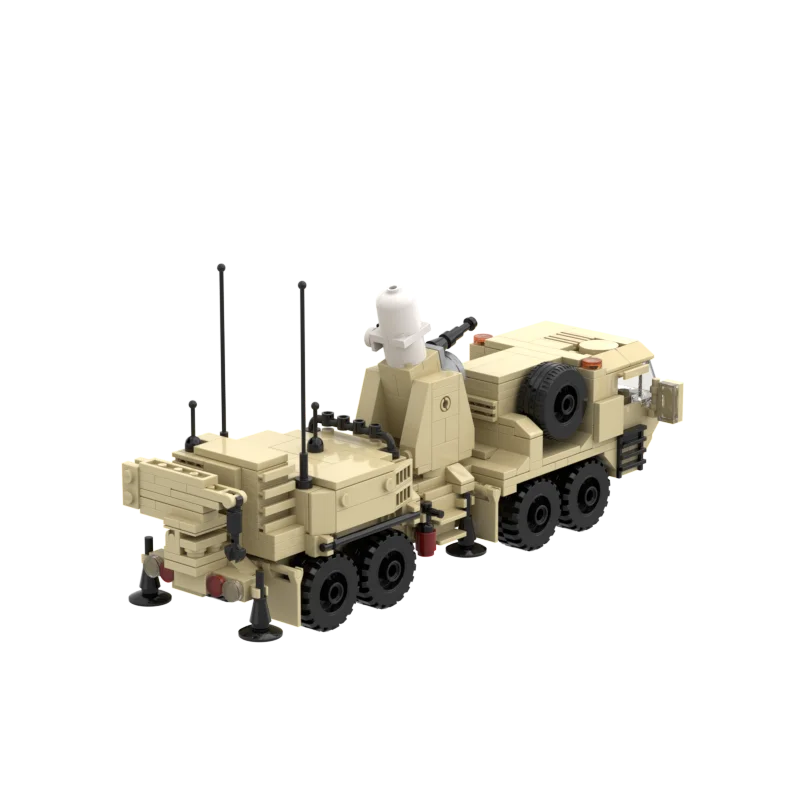 Фото MOC Block Building M977 HEMTT Phalanx Weapon System WW2 Военная техника Тактический грузовик Транспортные средства Кирпичи Игрушки Рождественские подарки №4