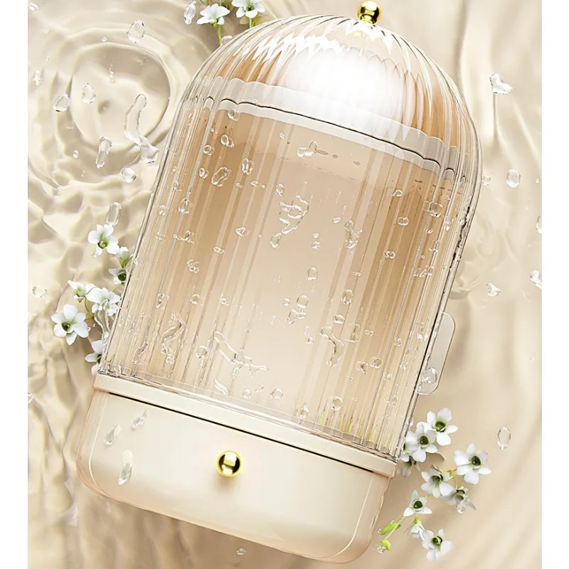 Вращающийся на 360 ° органайзер для макияжа роскошный вращающийся стеллаж