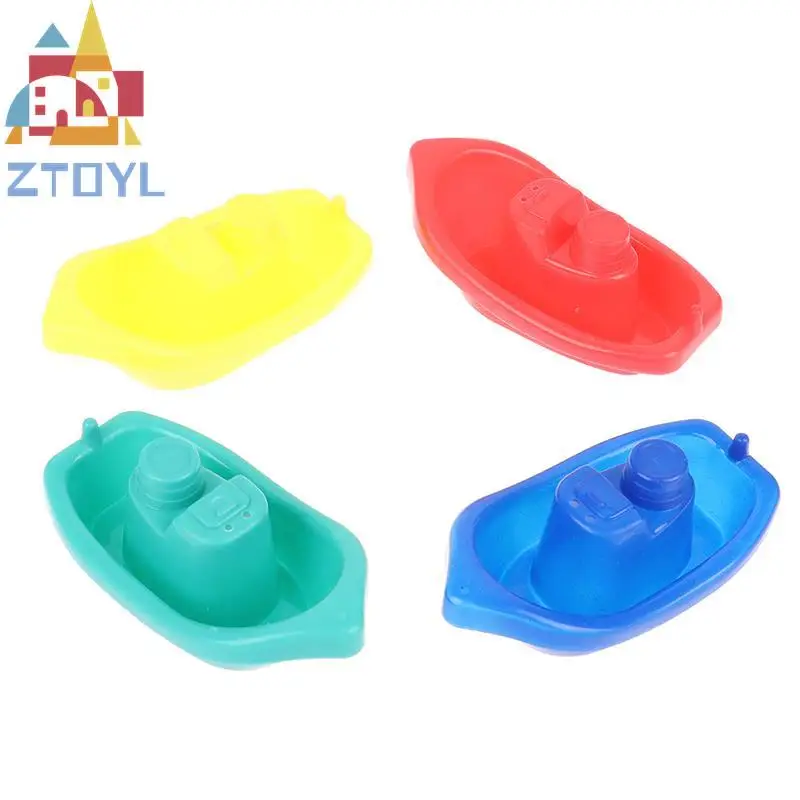 

4pcs Floating Ship Bathroom Kids Boats Bath Toys Bathtub Swimming Water Play Fun Educational Boat Toys for Childrens Baby Shower