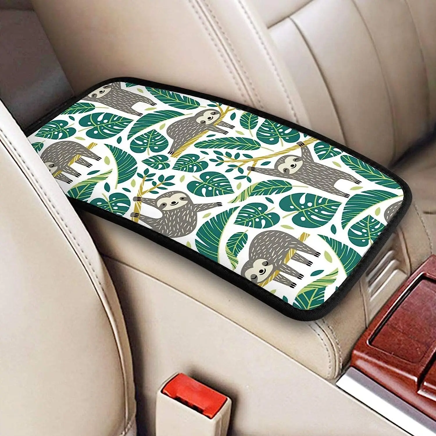 

Чехол для автомобильной центральной консоли Ленивец, мягкий автомобильный подлокотник, подушка для сиденья, накладка, аксессуары для большинства транспортных средств, внедорожников, грузовиков