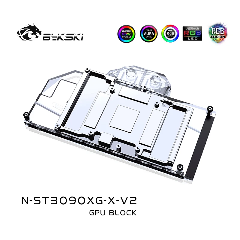 Фото Водяной блок Bykski для Zotac RTX3080 3090 X-GAMING OC/ZT-A30800D-10P ГП-карта Тринити/медный радиатор с полным покрытием/RGB №3