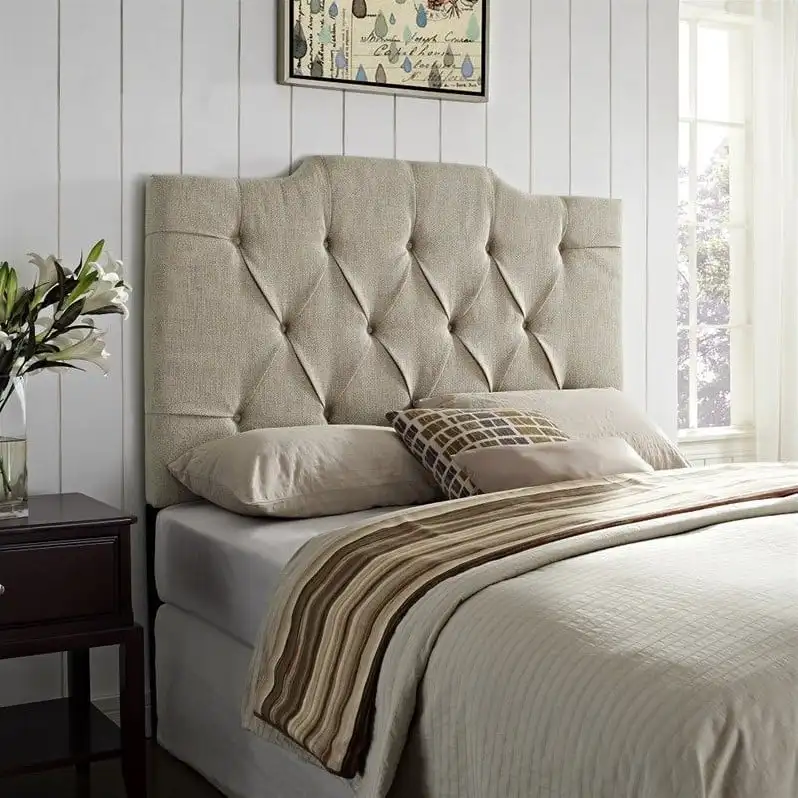 

Tan Linen Headboard, Full /