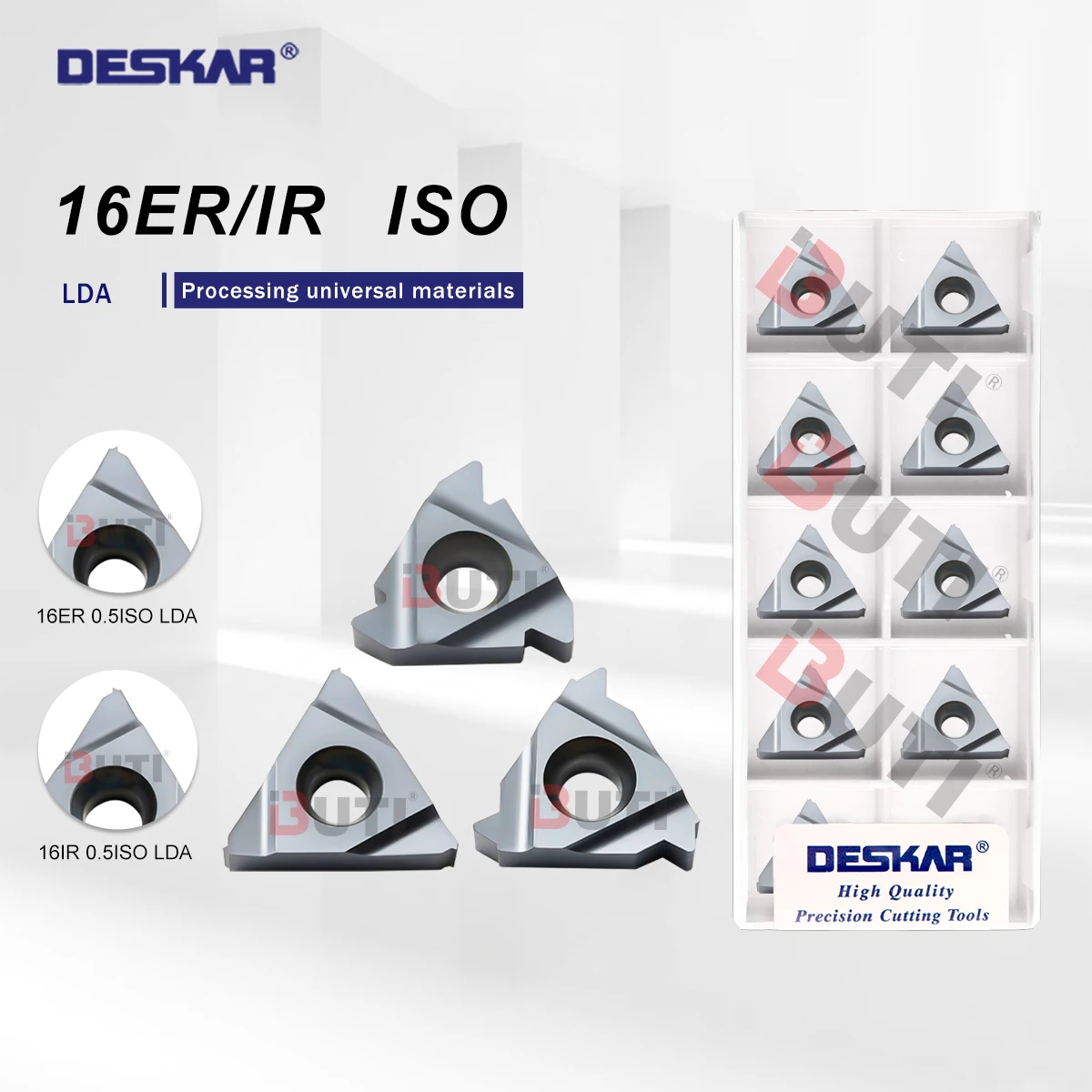 

DESKAR 100% оригинал 16ER 16IR 0,75 1,5 1,25 2,0 3,0 ISO LDA Токарный станок с ЧПУ Инструменты Резьбовое лезвие Серия ISO Инструменты для обработки Универсалы