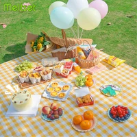 200x200cm picnic mat outdoor camping mat portable beach blanket with storage bag waterproof lawn baby game mat