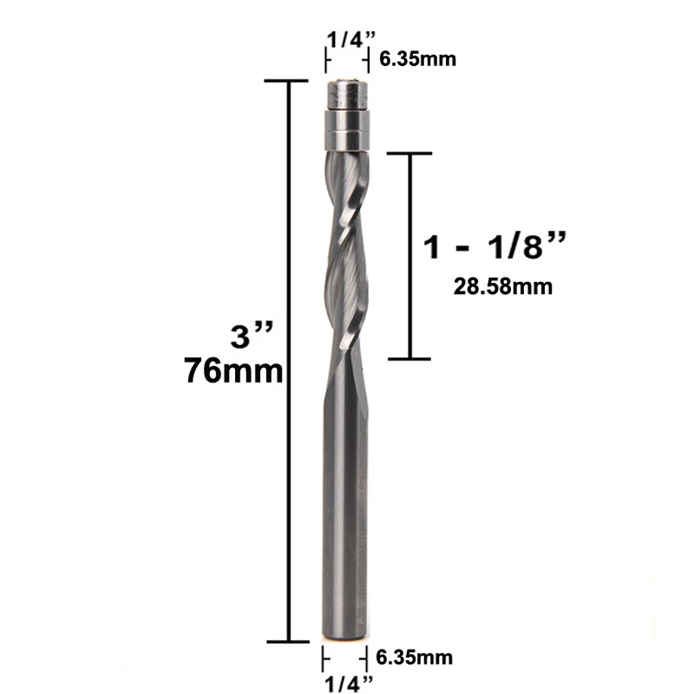 

Flush Trim Bits Router Bit 3\" Down Cutter/up Cutter Router Bit Silver Solid Carbide Welded Steel Tip For Plywood