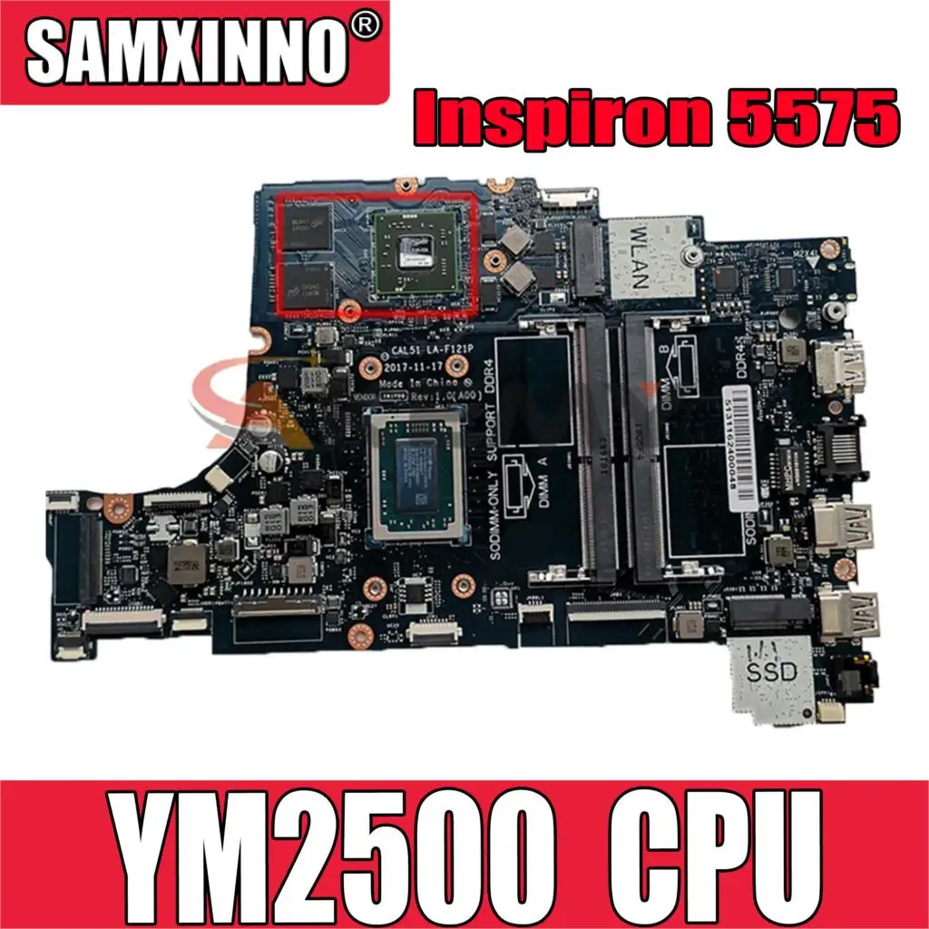 

Оригинальная материнская плата для ноутбука DELL Inspiron 5575 YM2500, материнская плата LA-F121P 0THTD8 216-0889004 DDR4