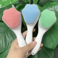 face scrubber cute cat paw silicone manual facial deep cleansing brush makeup removal blackhead pore exfoliating tool hot sale