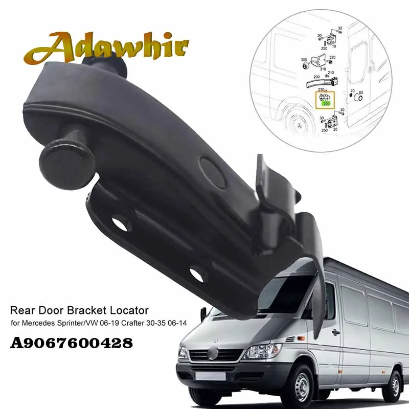 

high quality Car Rear Door Check Strap Bracket Locator A9067600428 for Mercedes-Benz Sprinter Black Car Rear Door Check Strap