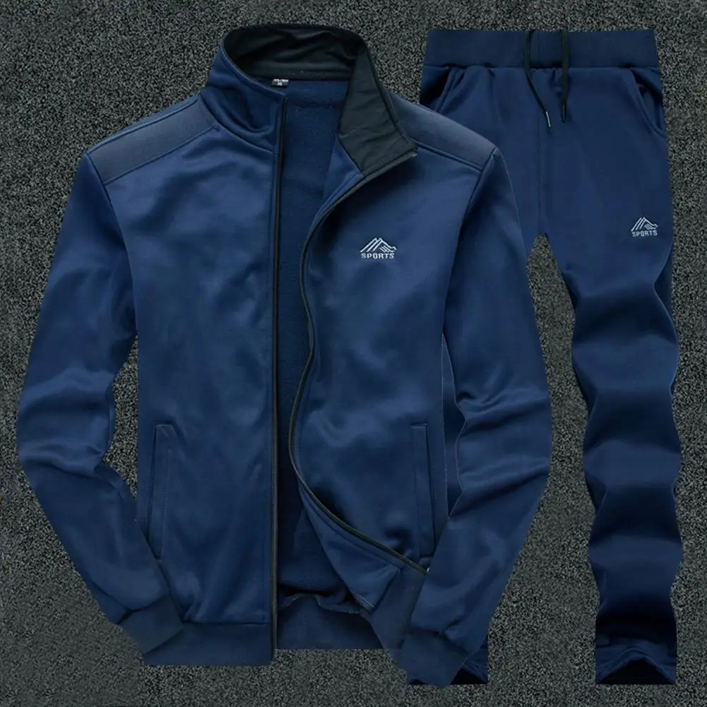 

Куртка и штаны однотонные на молнии с карманами, 1 комплект