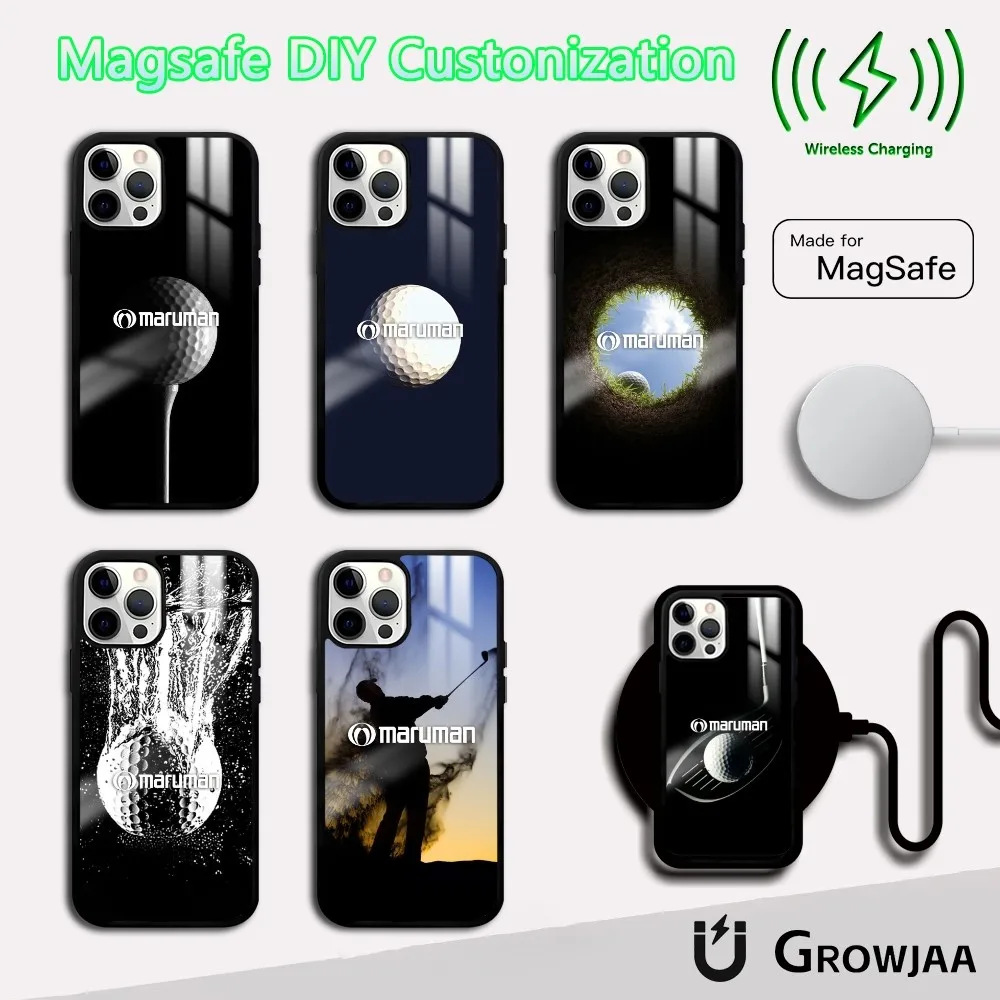 Роскошный чехол для телефона M-MarumanS Golf IPhone 16 15 14 13 12 11 Pro Max Plus Mini Magsafe Mirror