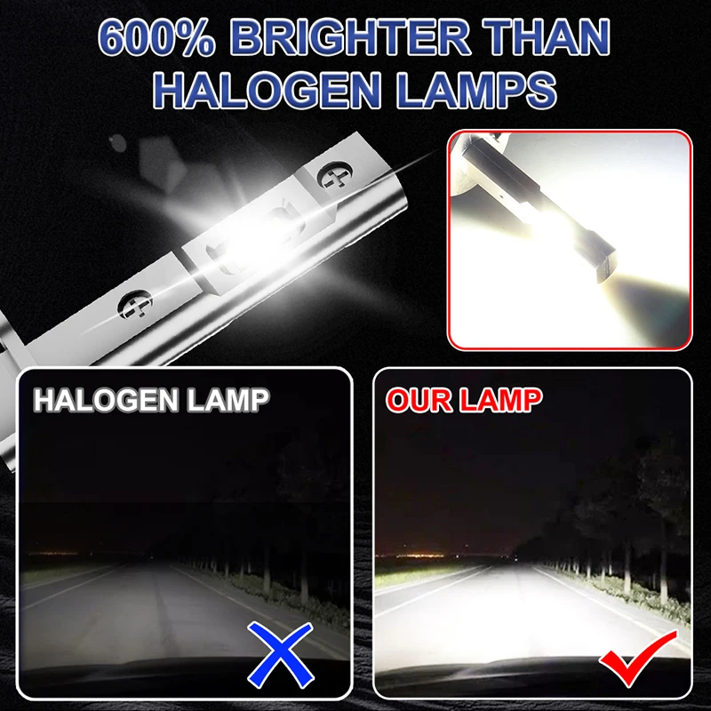 Фото Светодиодные фары 10000W 2PCS H1 Лампочка 1000000LM 5570 CSP чип LED H1 Автомобильные фары без вентилятора 1: 1 Мини - диодные противотуманные фары 12V 3000K 6000K №4