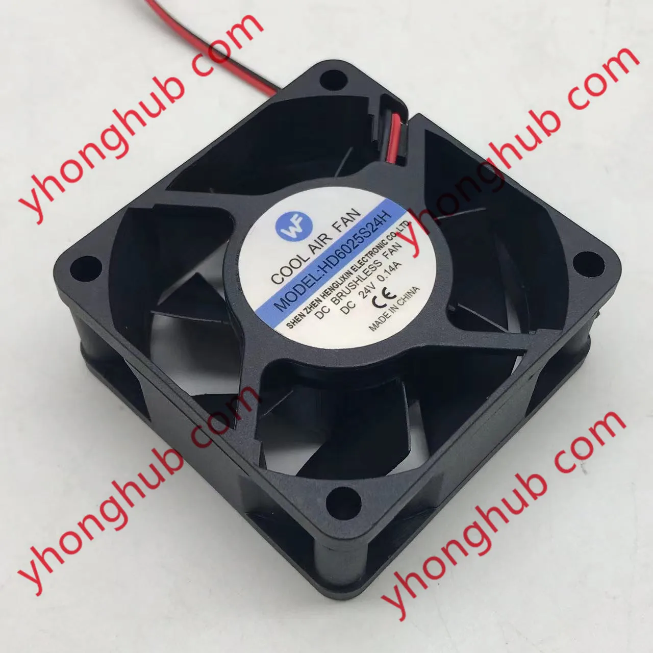 Кулер для сервера HLX HengLiXin HD6025S24H, 24 В постоянного тока, 0,14 А, 60x60x25 мм, 2 провода