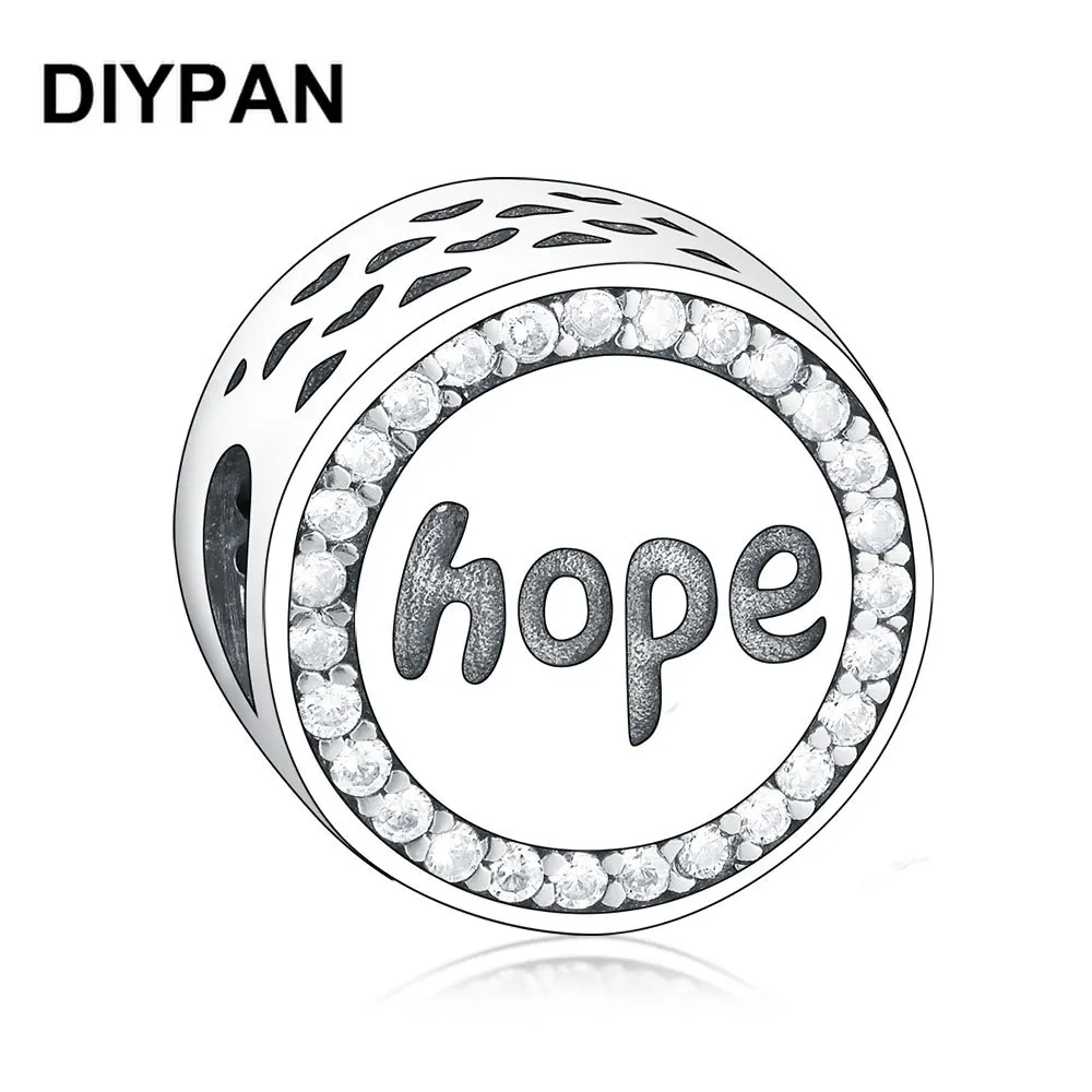 

Бусины-шармы Hope подходят для оригинальных браслетов Pandora, бусины-шармы для женщин, модные ювелирные изделия Berloque