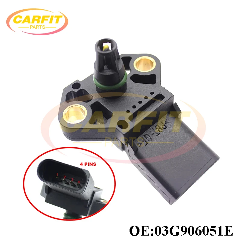 Новинка OEM 03G906051E 0281002977 датчик давления впускного коллектора карта для VW Golf Audi A4 A8