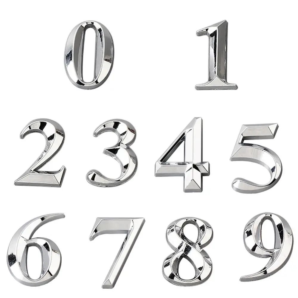 

Numeral Door Plaque House Drawer Sign Plating Gate Digits 0 To 9 Plastic Number Tag Hotel Home Sticker Address Door Logo