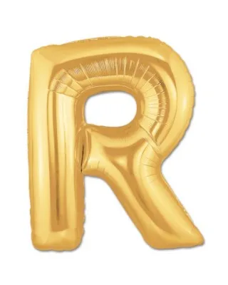 

R Letter Foil Balloon Gold Color 40 Inches Ergonomic Design Practical Products