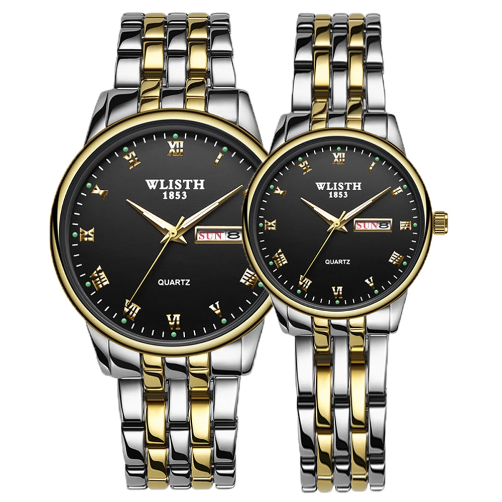 Couple Watch 2020 New Luxury Business Quartz Watch for Men and Women Pair Hour High Quality Waterproof Calendar Lovers Watches