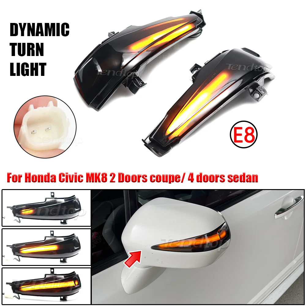 

Dynamic Turn Signal Light Side Marker Mirror Indicator Lamp LED Flashing For HONDA CIVIC 2006-2011 Sedan FA 1 2 3 FD 1 2 3 4 5