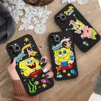 cartoon spongebob squarepants best friends phone case for iphone 14 13 12 11 pro xs max 8 7 plus x xr cover
