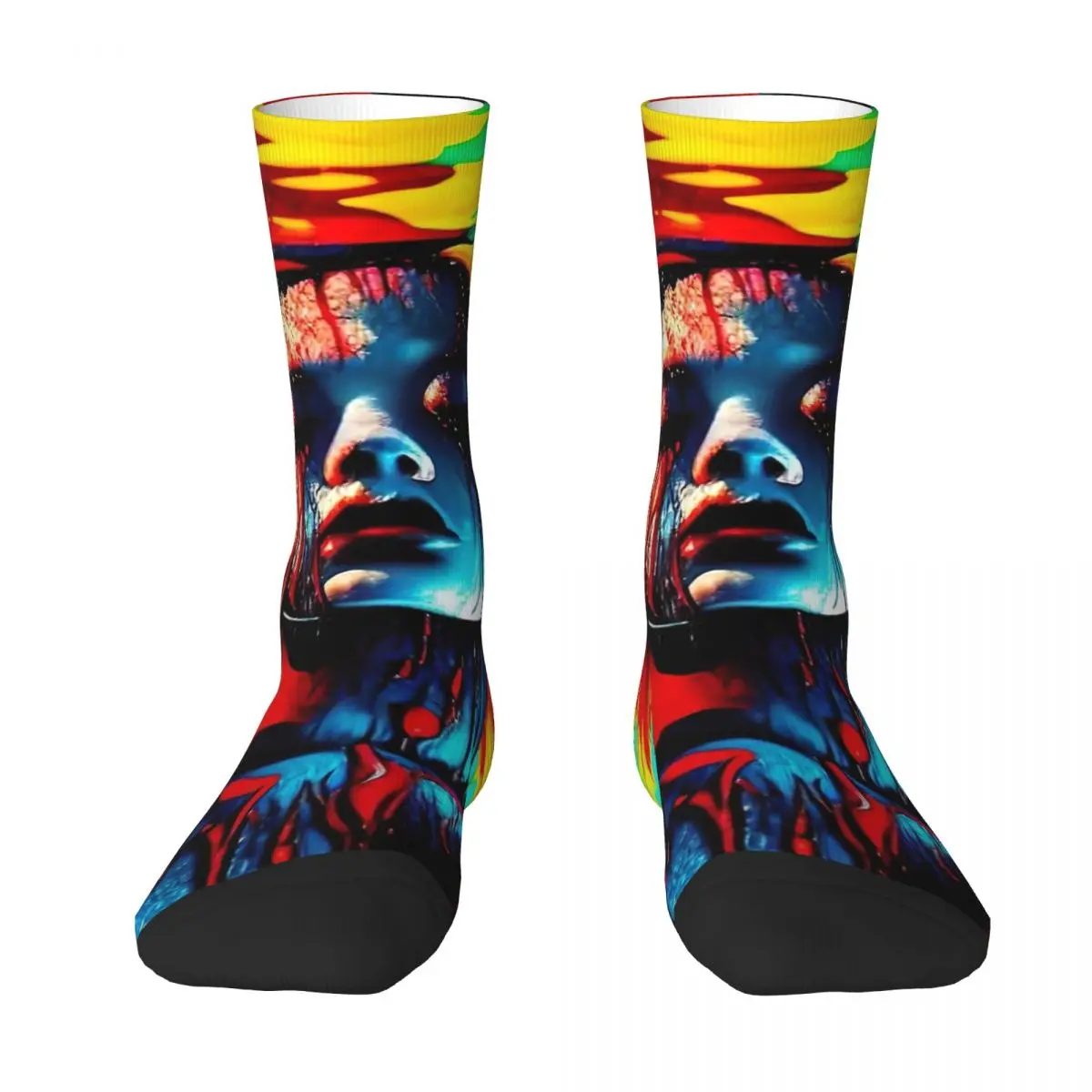 Underwater Painted Woman Throw Adult Socks,Unisex socks,men Socks women Socks