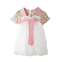 hanfu summer childrens dress girl baby floral print dress girl princess dress kids girl summer clothes