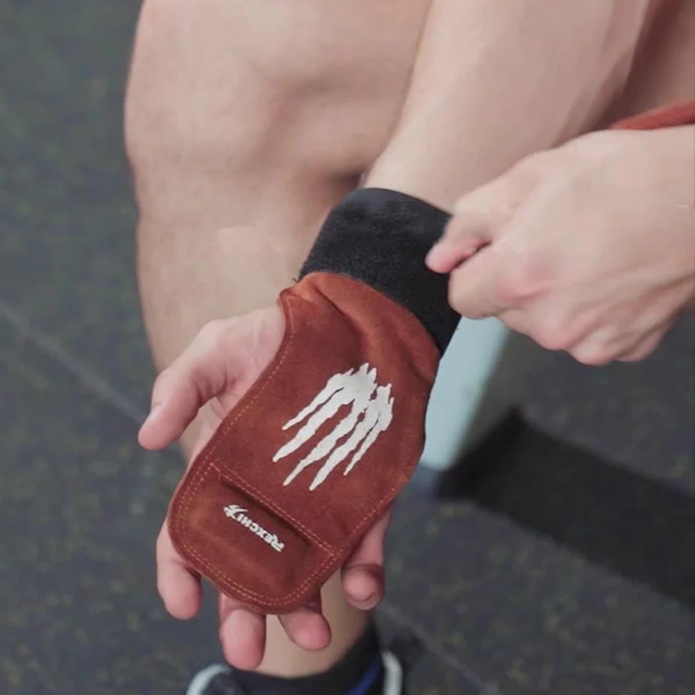 

Перчатки из воловьей кожи для тяжелой атлетики, нескользящие накладки на ремень для тяжелой атлетики