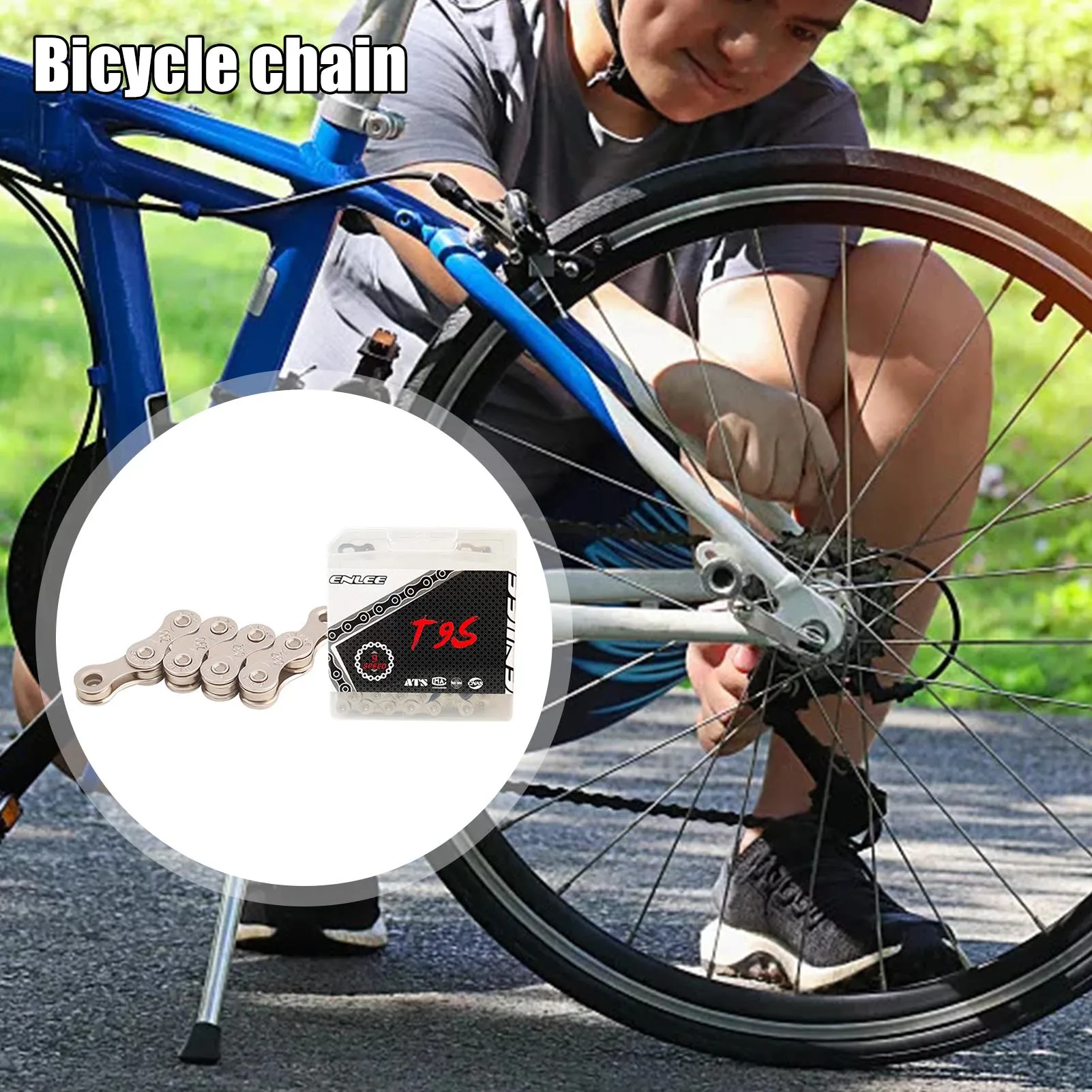

Цепь для горного велосипеда, серебристая цепь с гальваническим покрытием, 1/2 х11/128 дюйма, 116 звеньев, цепь для горного велосипеда, велосипедны...