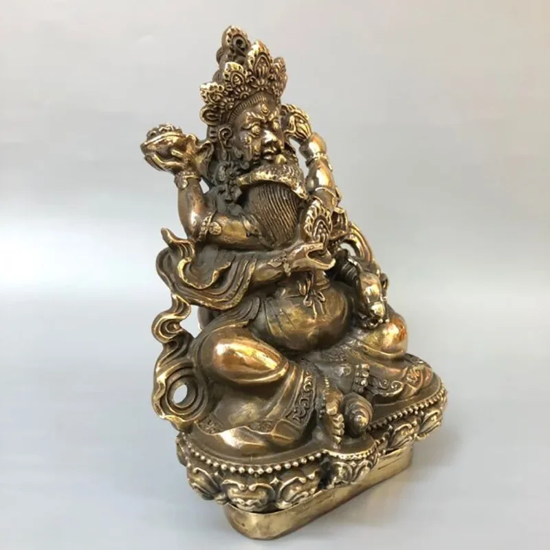Изысканная статуя Будды для поклонения украшение из латуни тантричная желтый