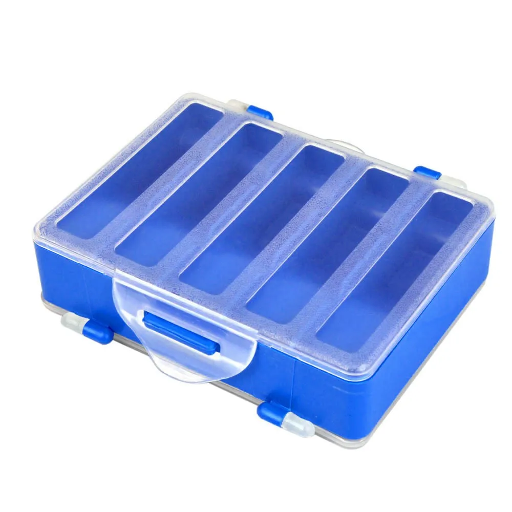 

Double Sided Transparent Visible Plastic Fishing Explosion Hook Set Box 10 Compartments