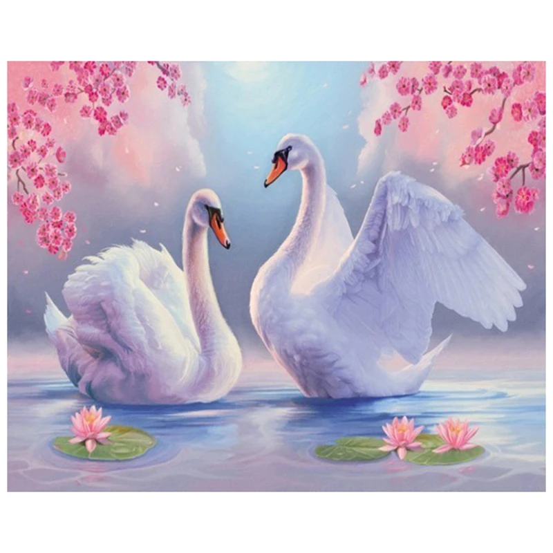 

Diamond Embroidery Swan Pictures Of Rhinestones Diamond Mosaic Animals Diamond Painting Full Square Diamond Wall Decor