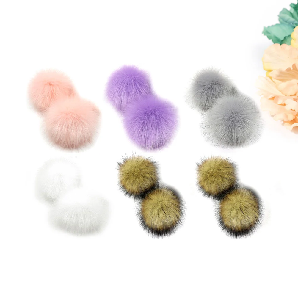 

12 Pcs Knitting Accessories Bag Charms Fluffy Pompom Ball Sweater Chain Scarves Pendant Fur