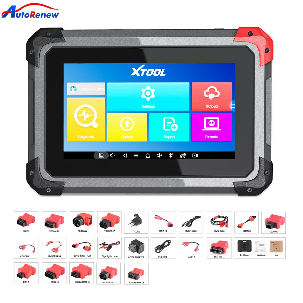 

XTOOL EZ400 PRO OBD2 Automotive Diagnostic Scanner Bi-directional Scan Tool ECU Coding Key Programmer Function 30+ Reset Service