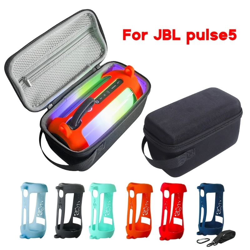 

Portable Traveling Shells Carry Box for Jbl pulse5 Speaker Zipper Pouch Box Silicone Cover with Shoulder Strap Hook