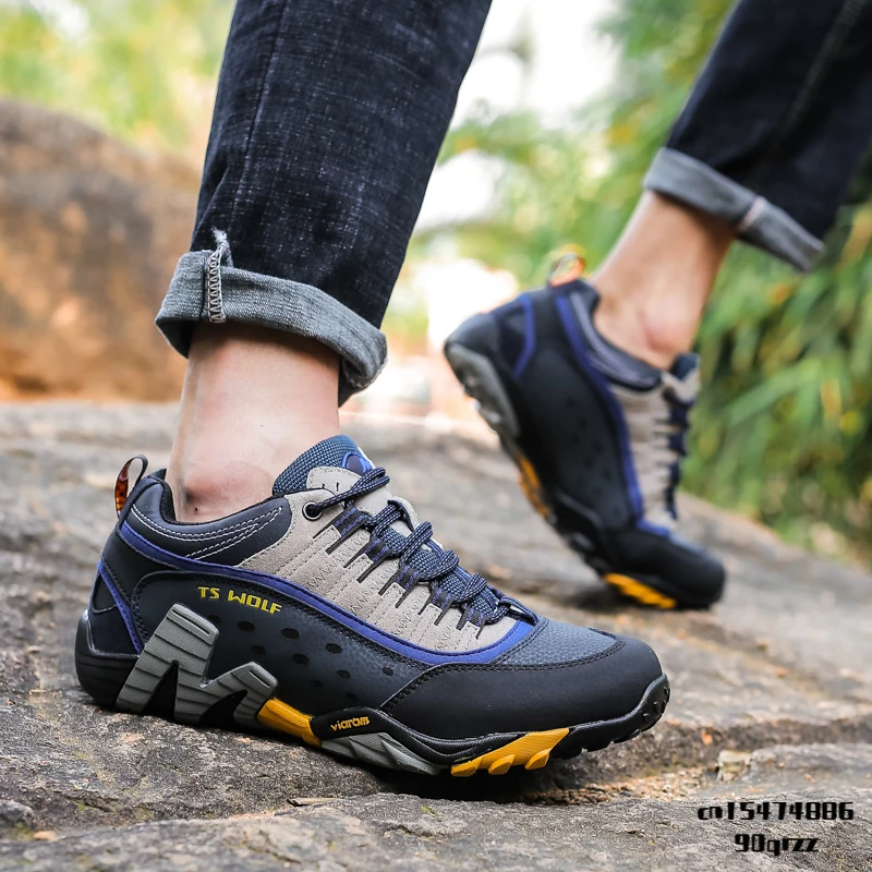 Outdoor Lover Trekking Shoes Men Waterproof Hiking Shoes Mountain Boots Genuine Leather Woodland Hunting Tactical Shoes unisex