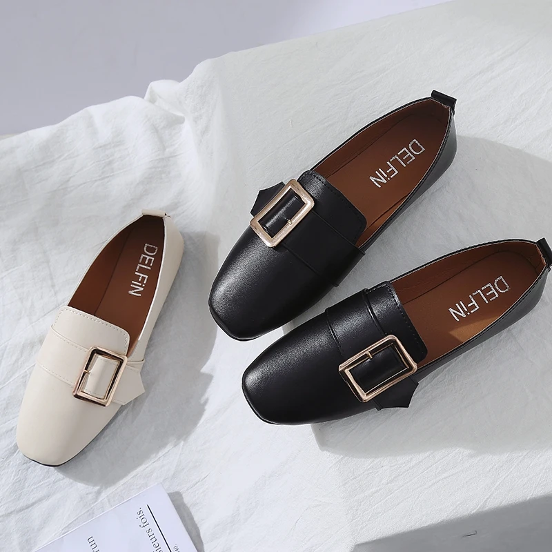 

Сандалии женские кожаные с квадратным носком, однотонные босоножки, Повседневная модная летняя Уличная обувь, 2022