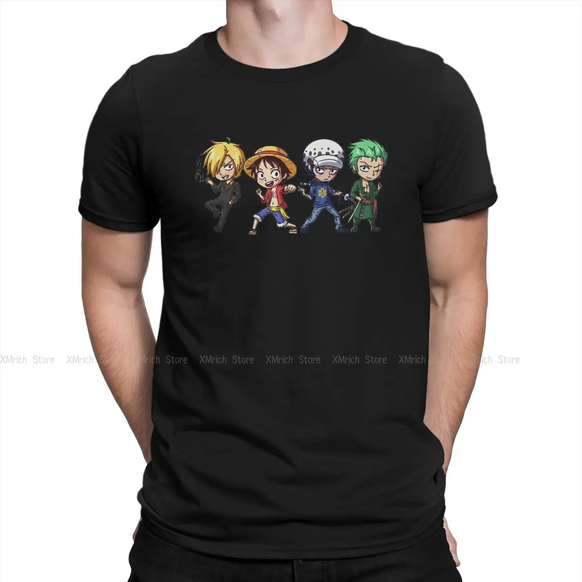 

Men T-Shirt All the Bois Awesome Pure Cotton Tees Short Sleeve One Piece Luffy Cartoon T Shirt O Neck Clothing Printed