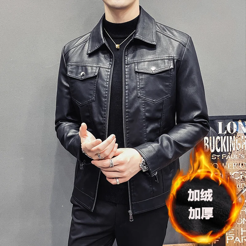 

Men Thick Warm Fleece Leather Jacket Coast Mens Winter Outwear Casual Military Bomber Motor Biker Fashion Men Jackets Coats 8XL