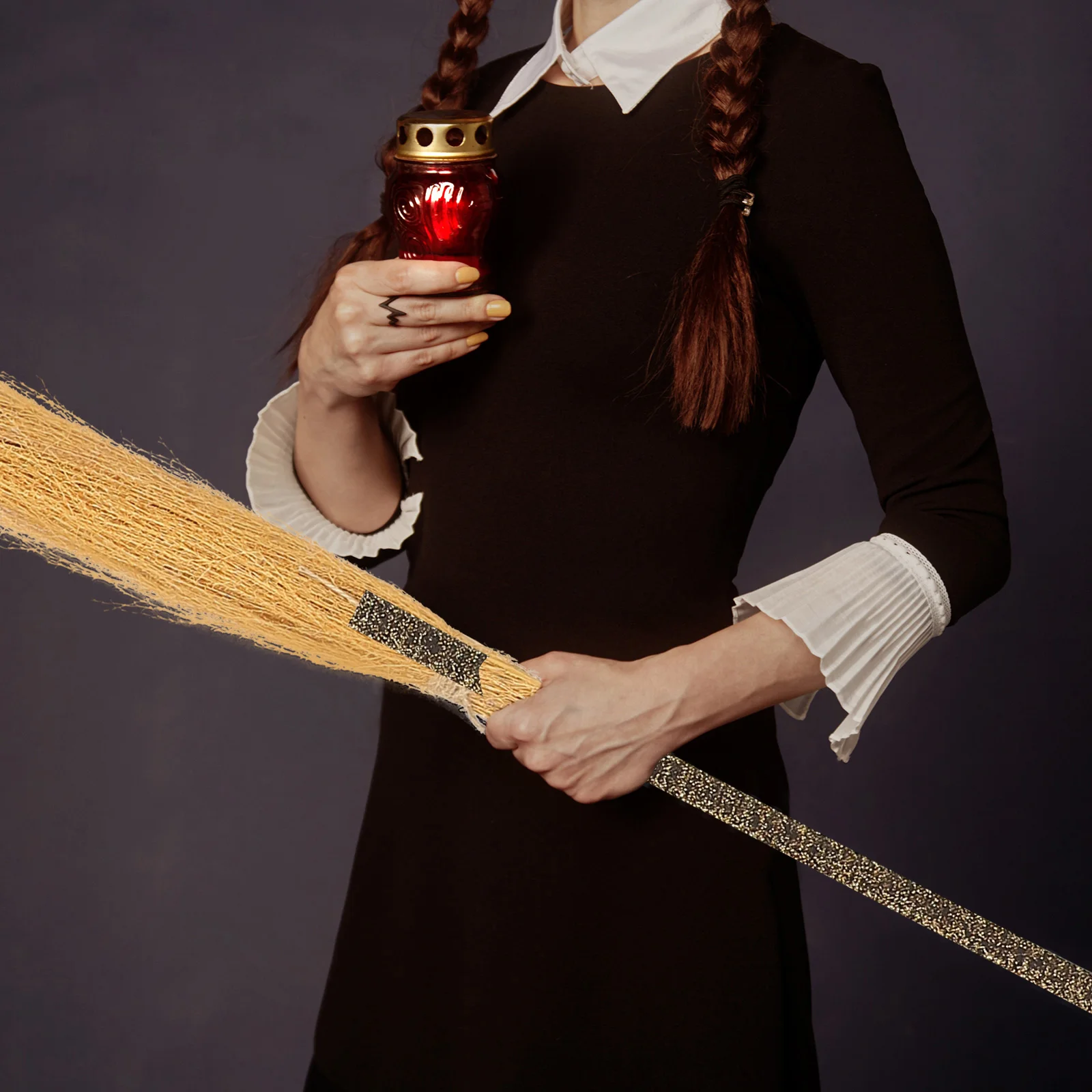 

2pcs Witch Broom for Children Performance Prop Broom Witch Broom Witch Broom Decor Accessories