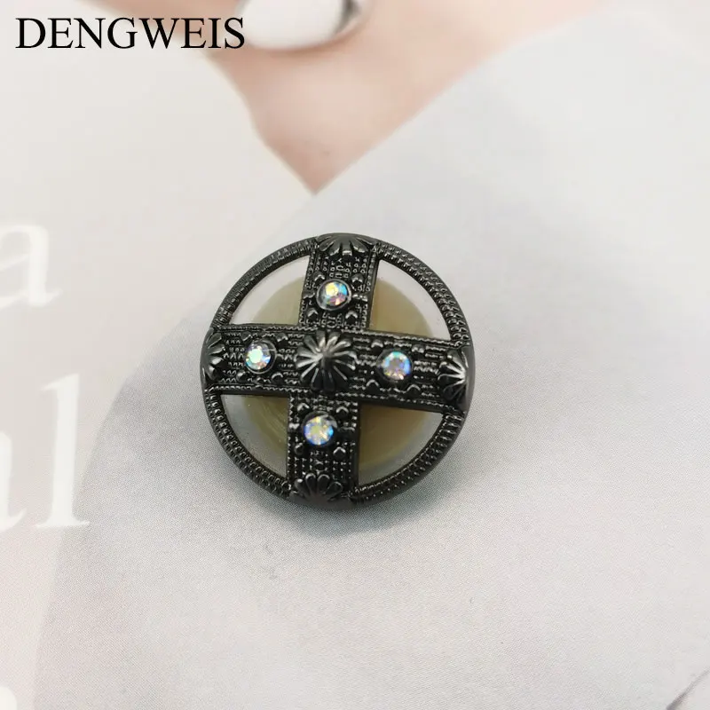 

6 шт., металлические пуговицы для украшения одежды