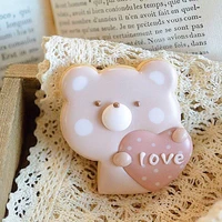 cartoon love confession bear cookie mold fondant pastry cutter valentines day bear biscuit mold baking tool 3d embossing stamp