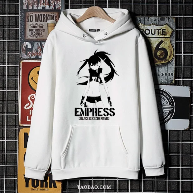 Anime BLACK★ROCK SHOOTER Kuroi Mato Erishuka Hooded Hoodie Cosplay Autumn Winter Men Women Coat Loose Jacket Tops