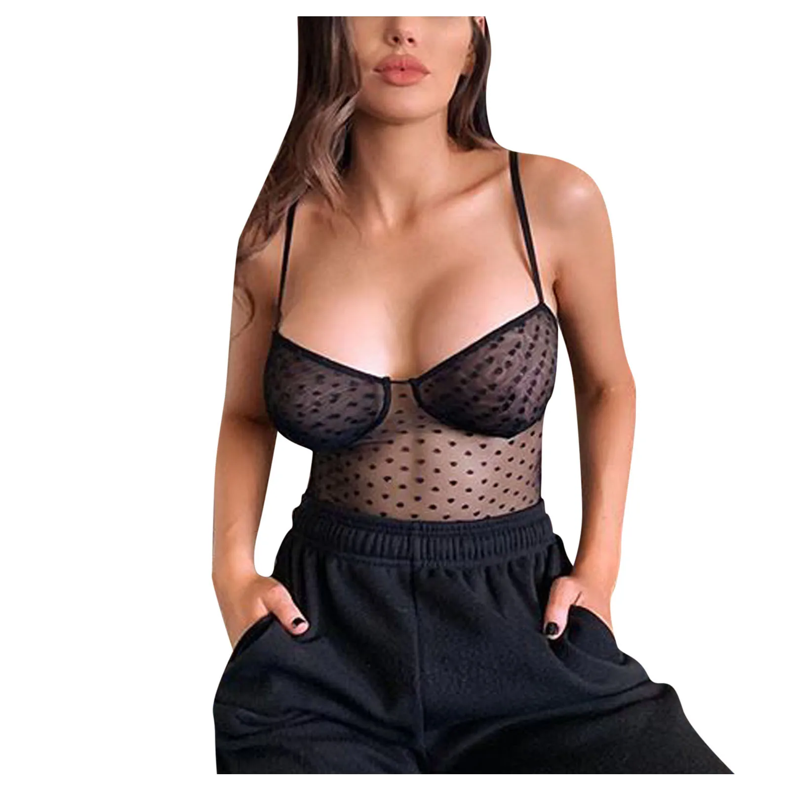 Боди кружевное Прозрачное нижнее белье женское модное одежда для сна