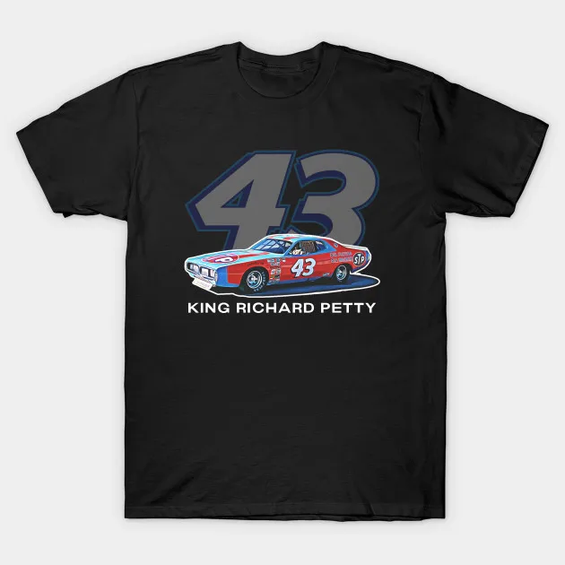 

2021 Men/Women's Summer Black Street Fashion Hip Hop King Richard Petty T-shirt Cotton Tees Short Sleeve Tops