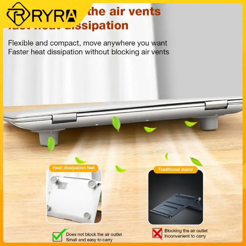 

RYRA 4pcs/set PVC Laptop Sucker Thermal Bracket Ottomans Pad Notebook Heighten Cooling Pad Computer Cooling Stand Support