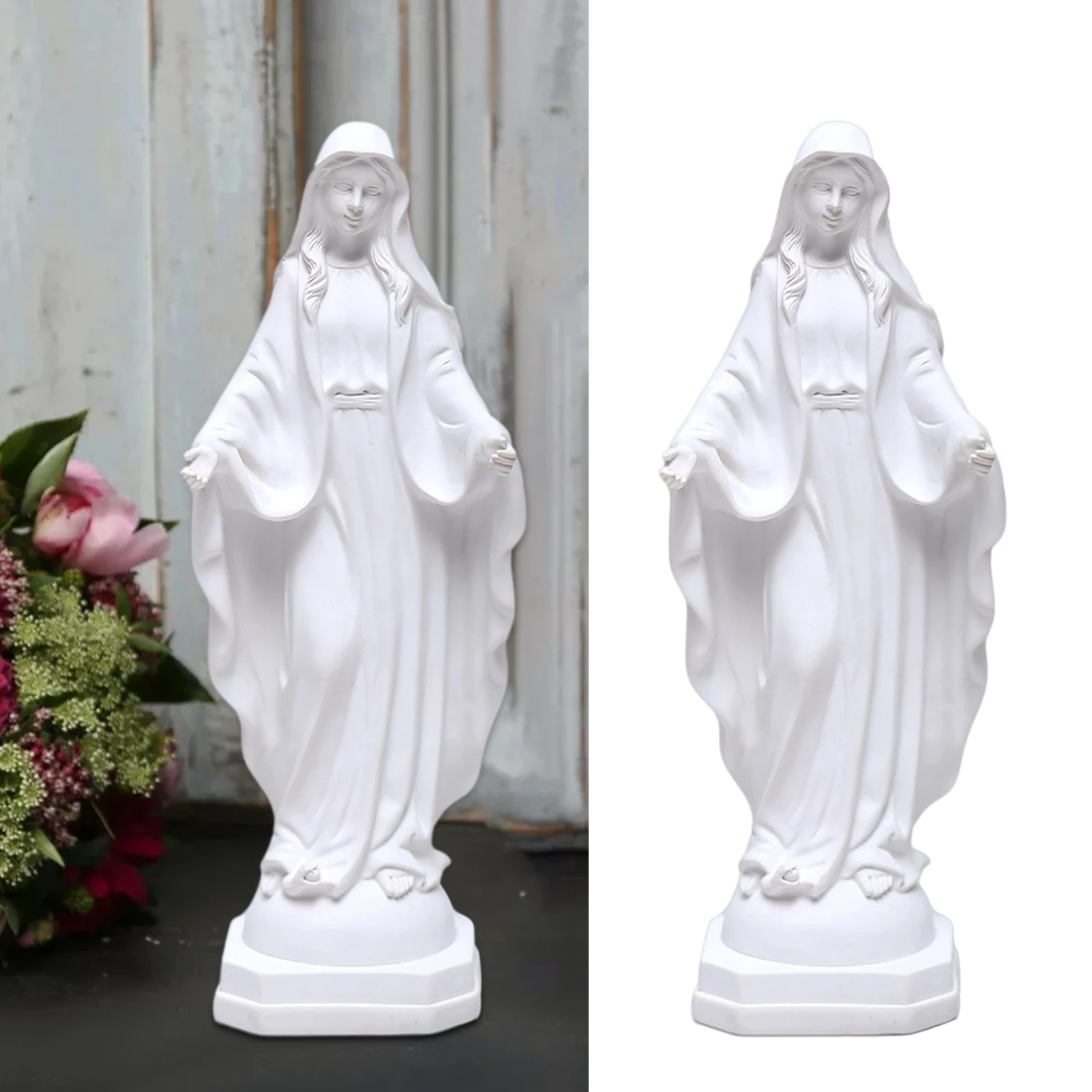 

Статуя Богородицы, чисто белая, 4,53*3,15 * дюймов