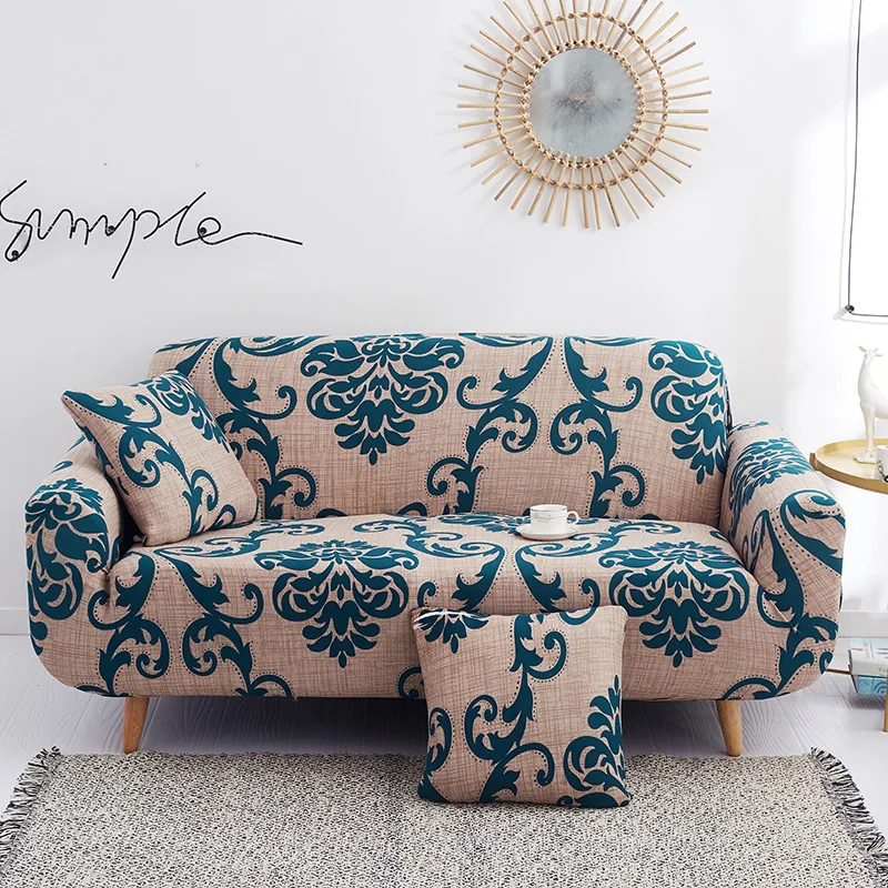 

Stretch Sofa Cover Plant 3D Printed Corner Sofa Covers Slipcover Antifouling Easy To Clean 1/2/3/4 Seat Covers Sofa Towel